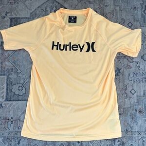Hurley Light Yellow Tee with Black Logo